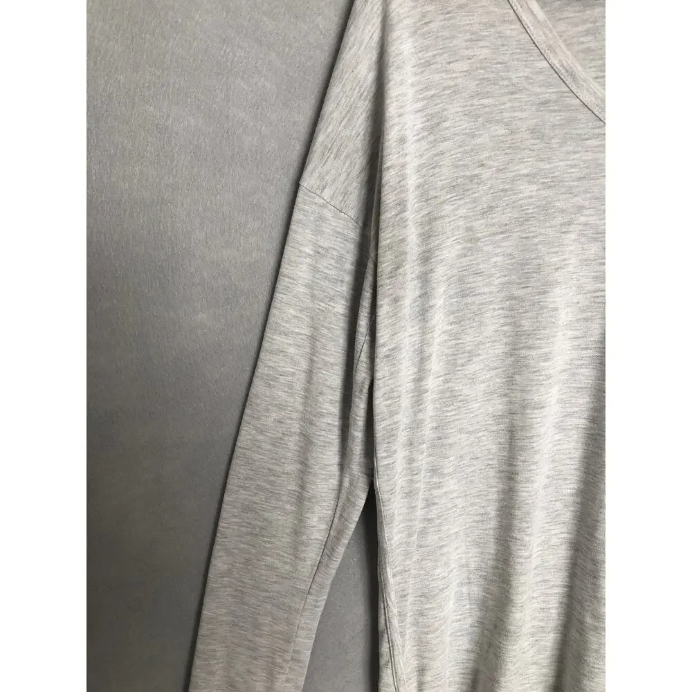 Athleta Drop Shoulder Top Long Sleeve Heather Gray Women's Small